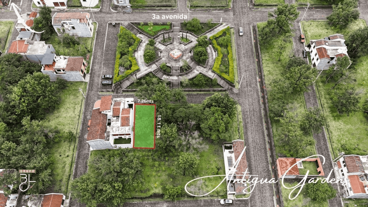 Lote Privilegiado con Vistas Protegidas al Parque y a los Volcanes – Antigua Gardens Fase 3