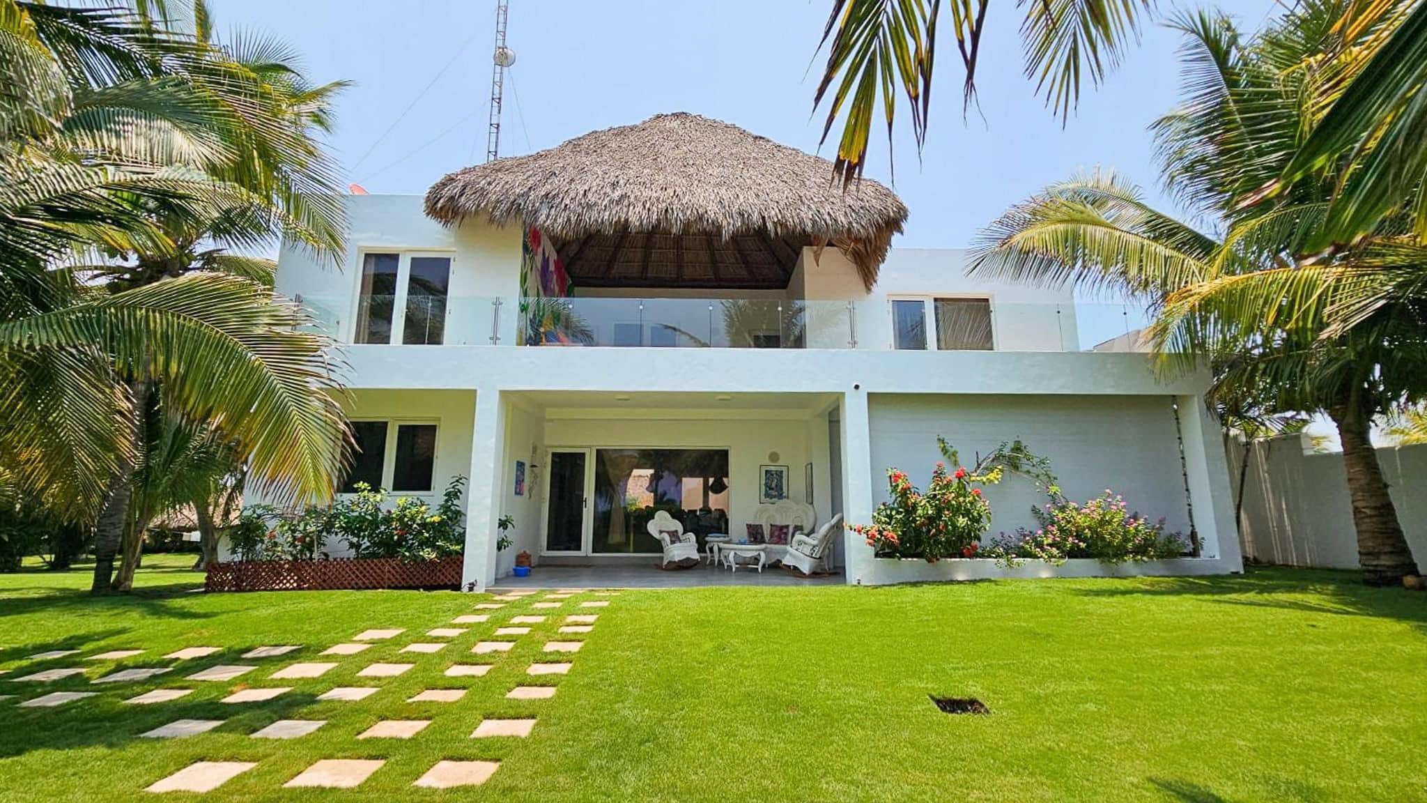 Luxury Oceanfront Estate with Pool, Rancho & Development Lot in Monterrico