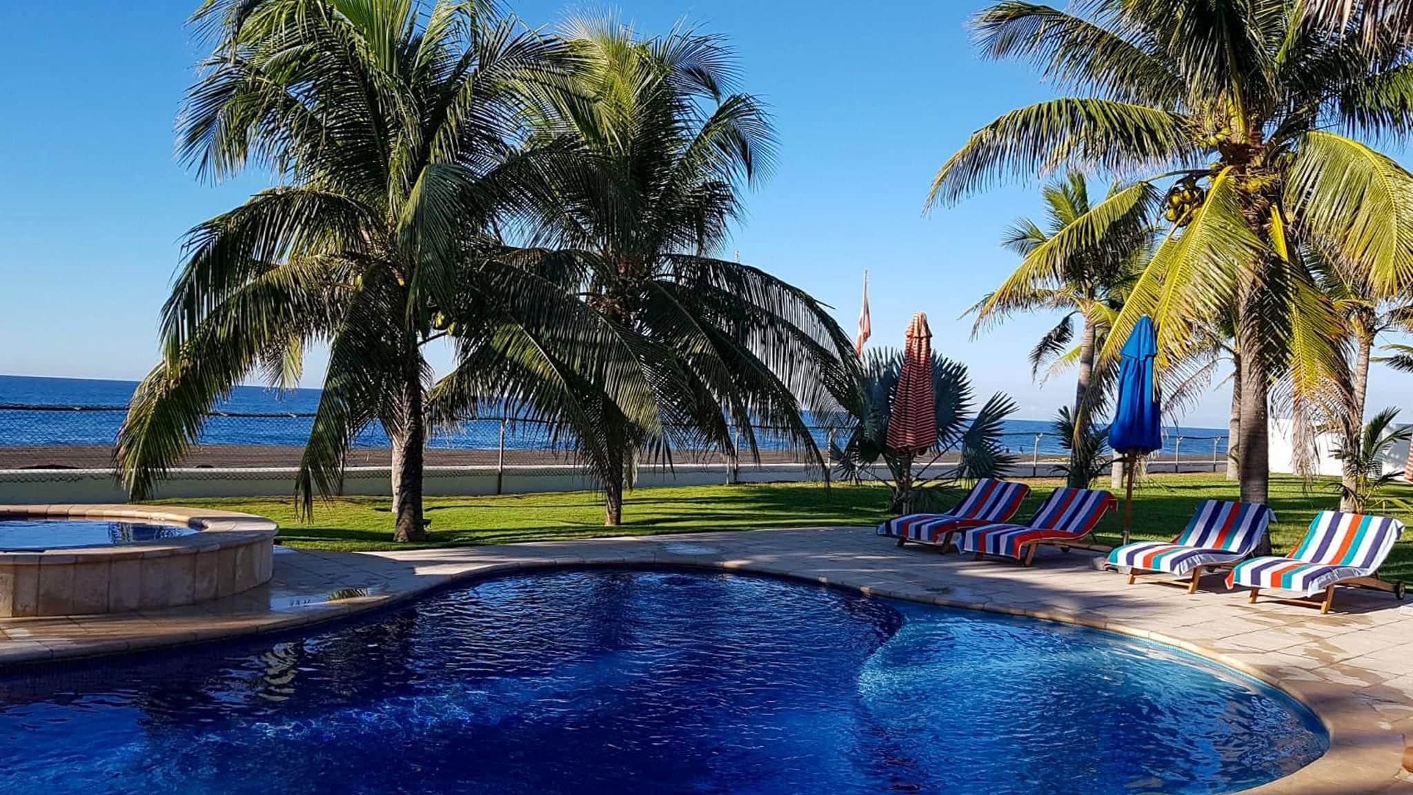 Luxury Oceanfront Estate with Pool, Rancho & Development Lot in Monterrico