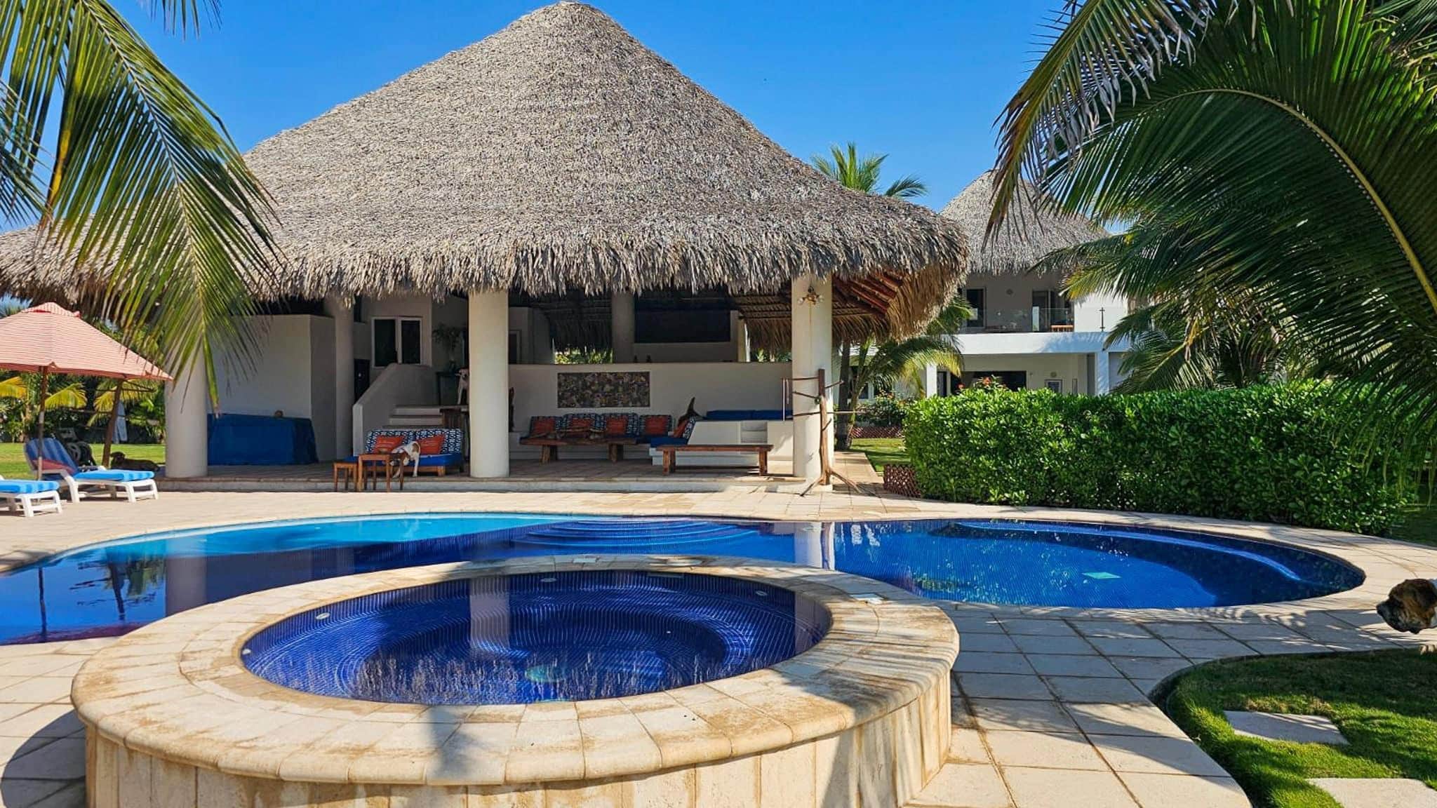 Luxury Oceanfront Estate with Pool, Rancho & Development Lot in Monterrico