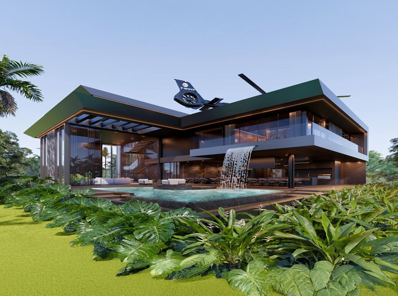 Luxurious Modern-Style Black Design House for Sale