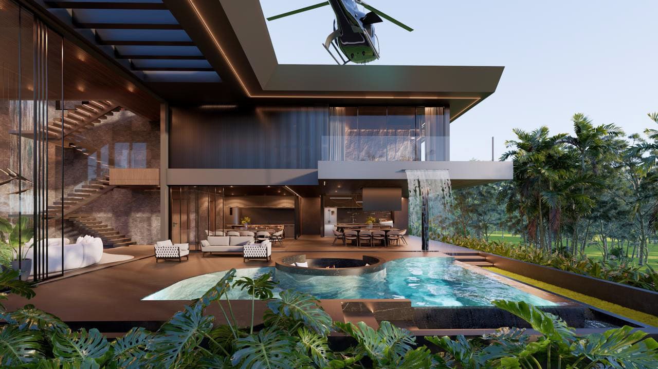 Luxurious Modern-Style Black Design House for Sale